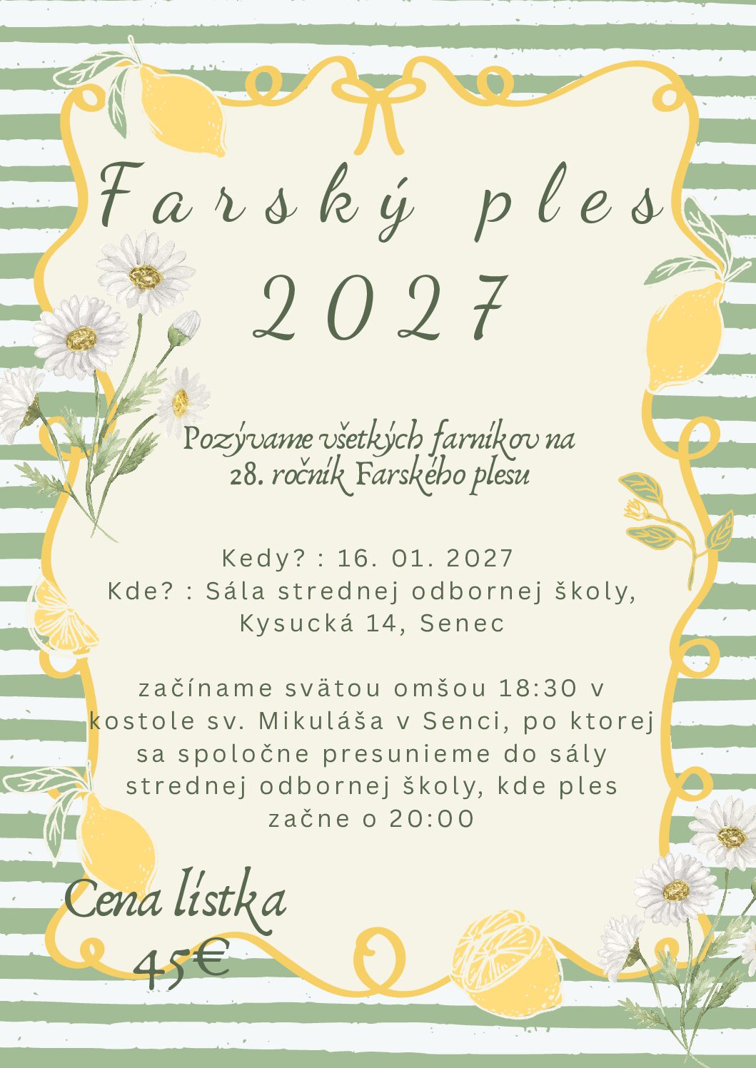 Farský ples 2027